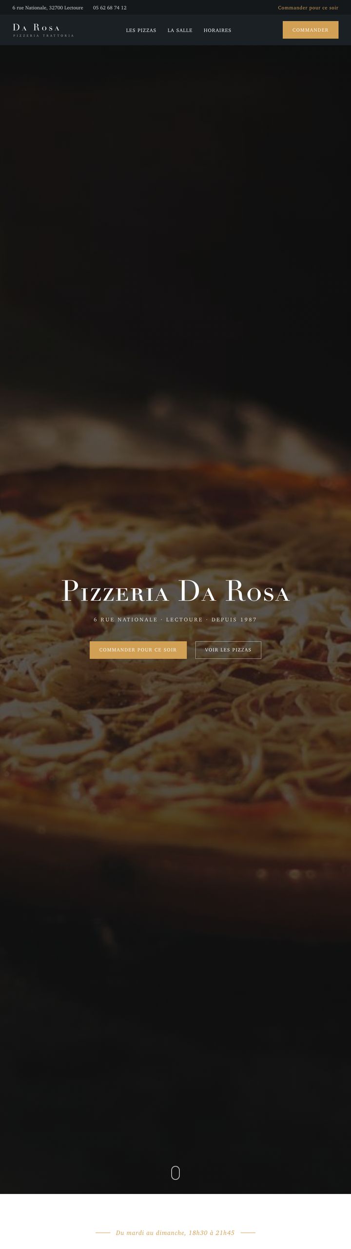 Démonstration pizzeria, Pizzeria Da Rosa
