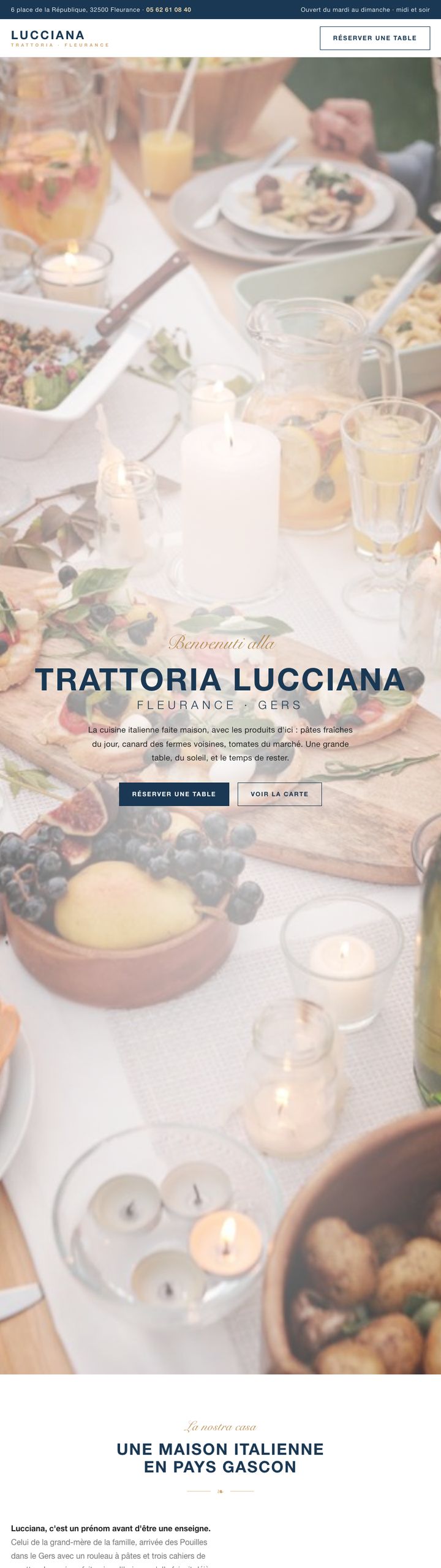 Démonstration restaurant, Trattoria Lucciana